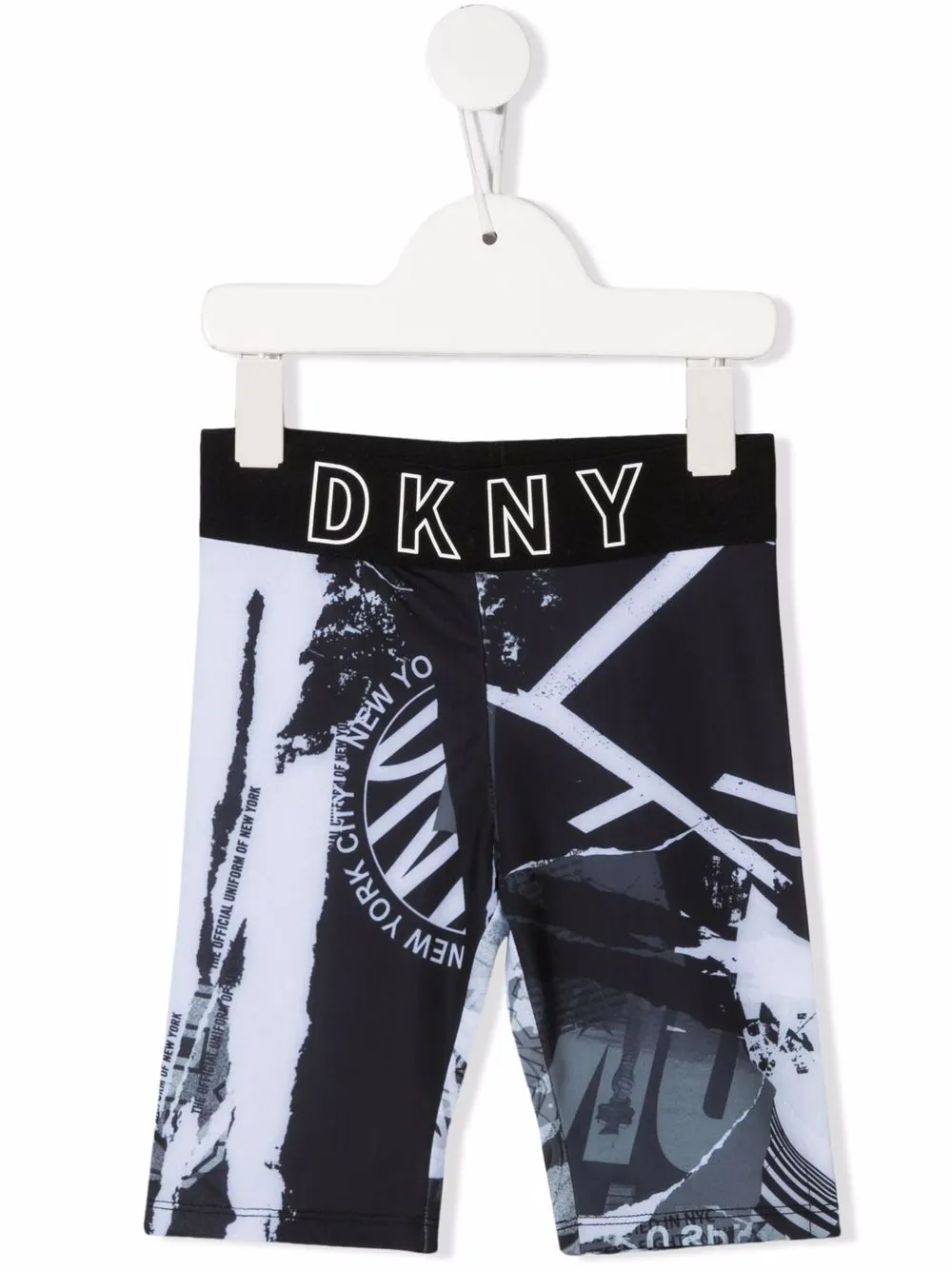 

Dkny Kids shorts de ciclismo con estampado gráfico - Negro