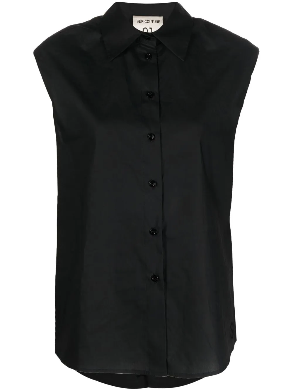 

Semicouture sleeveless button-up shirt - Black