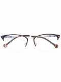 Carolina Herrera logo-engraved two-tone glasses - Blue