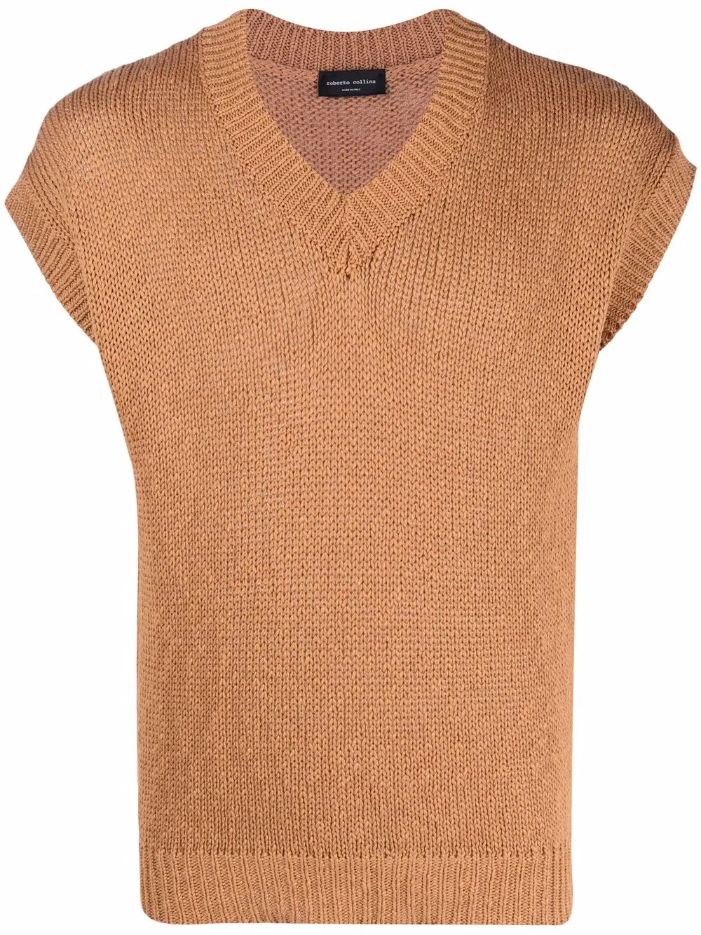 

Roberto Collina sleeveless v-neck jumper - Brown