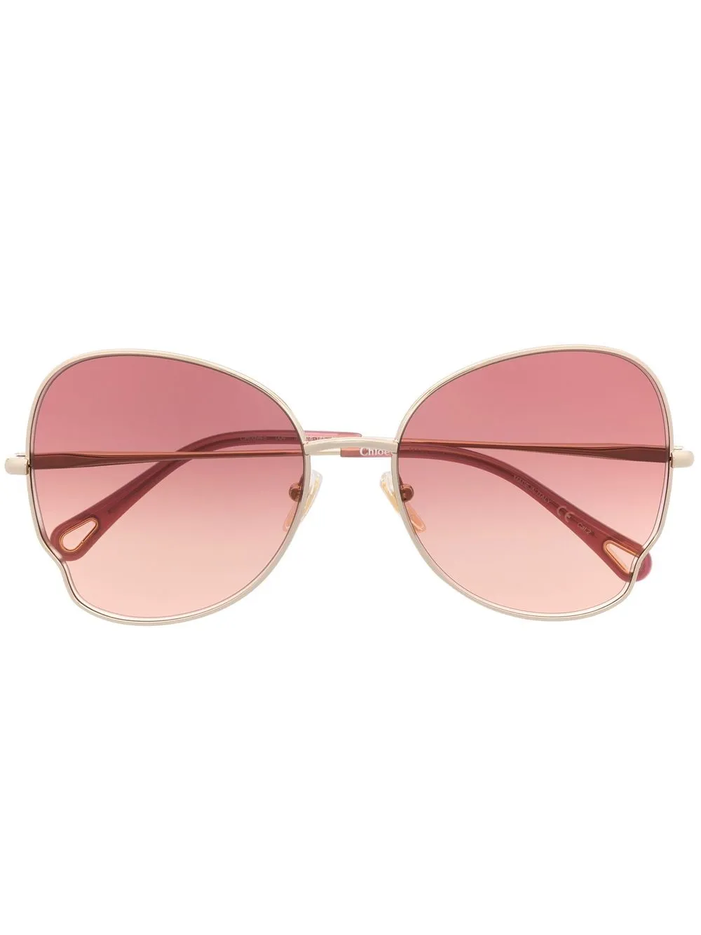 

Chloé Eyewear lentes de sol con armazón geométrica - Dorado