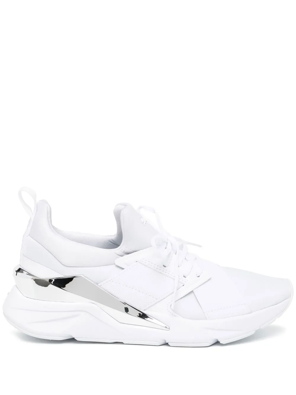 

PUMA tenis con panel reflectante - Blanco