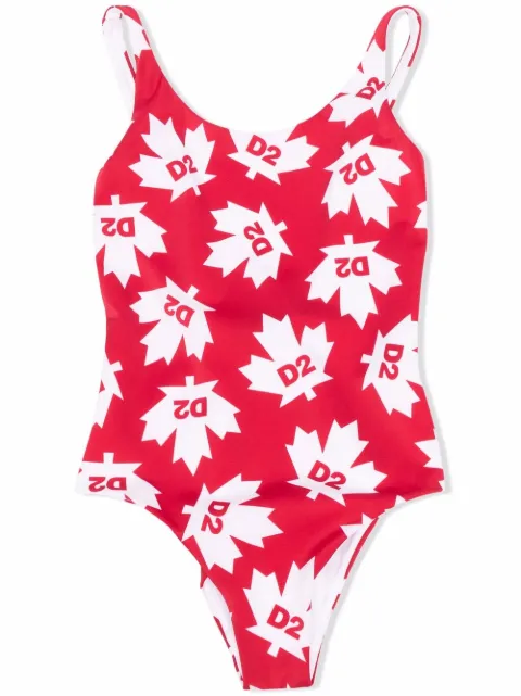 Dsquared2 Kids مايوه بطبعة ورقة القيقب