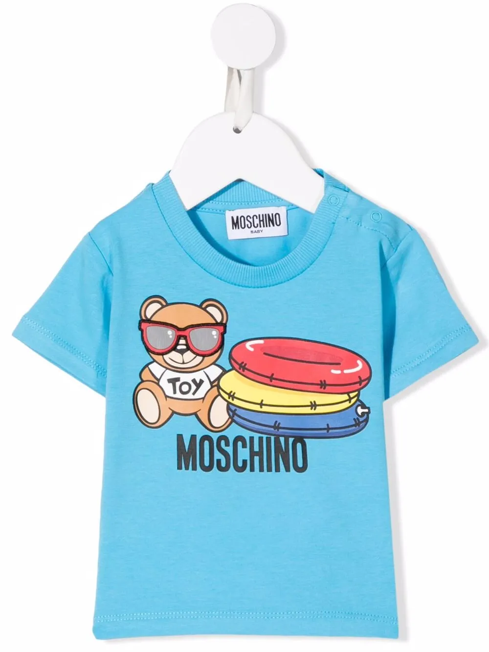 

Moschino Kids playera con motivo Teddy Bear - Azul