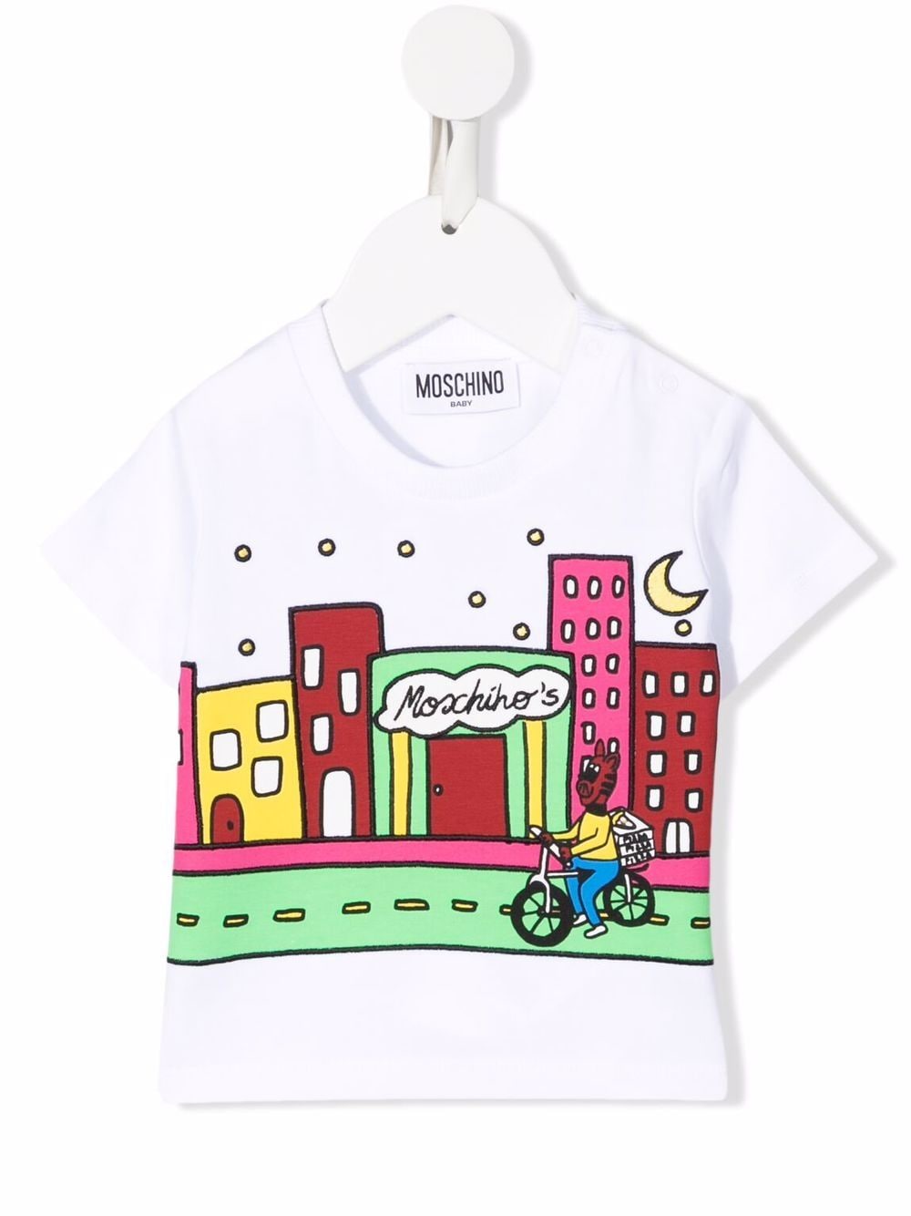 Image 1 of Moschino Kids graphic-print short-sleeved T-shirt