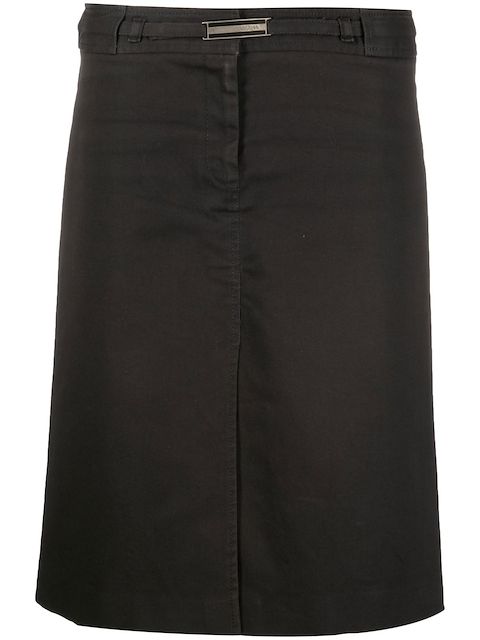 Dolce & Gabbana Pre-Owned 1990s logo-plaque A-line skirt