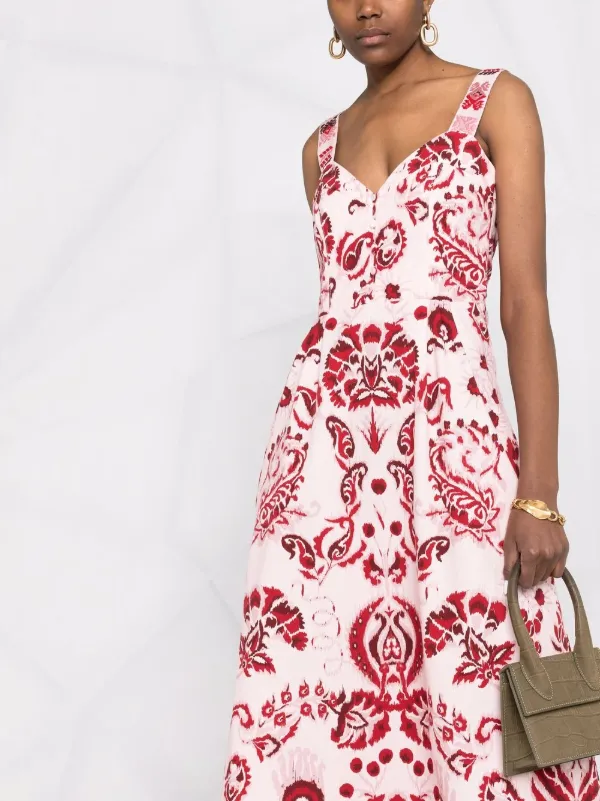 ETRO Leafy Paisley Print Cotton Dress 