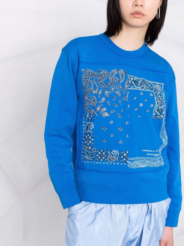 Kenzo blue Bandana Print Sweatshirt