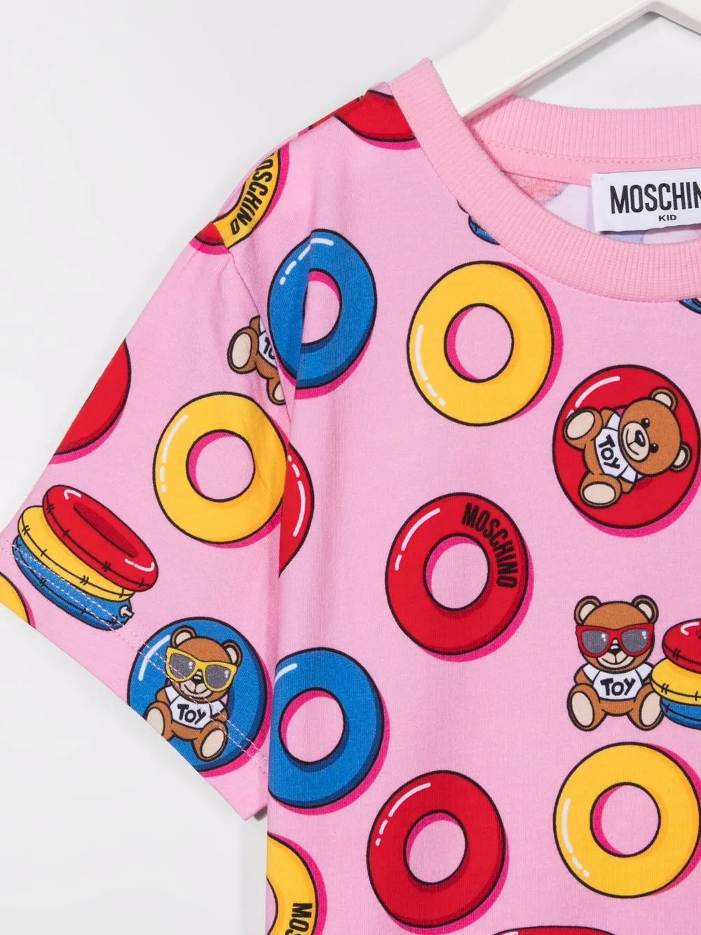 фото Moschino kids футболка teddy с принтом