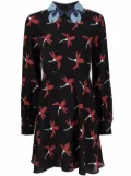 Valentino Garavani floral-print mini dress - Black