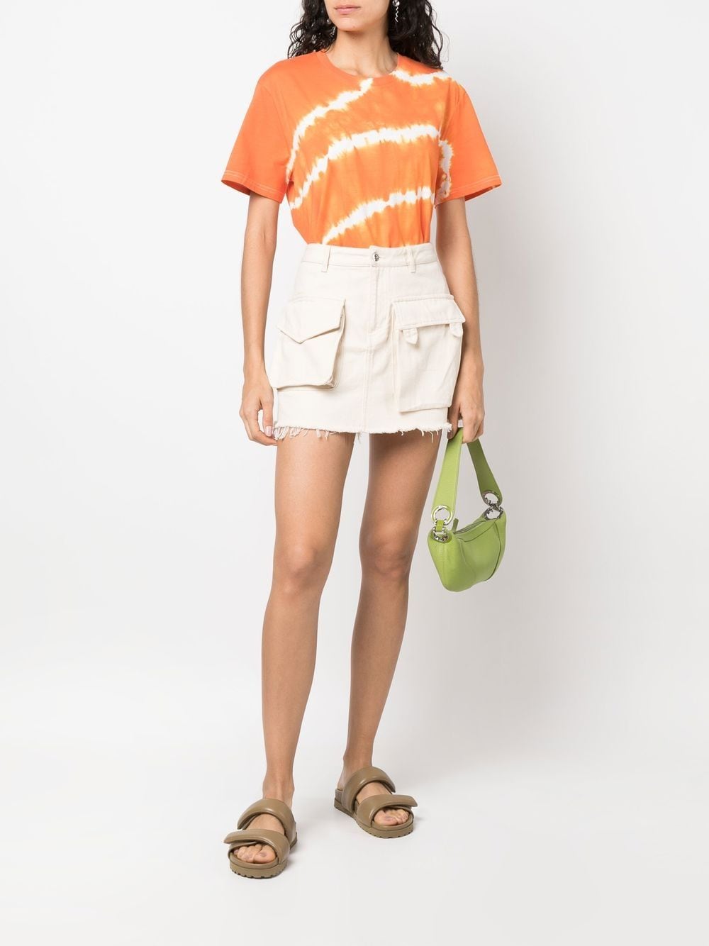 Semicouture T-shirt met tie-dye print - Oranje