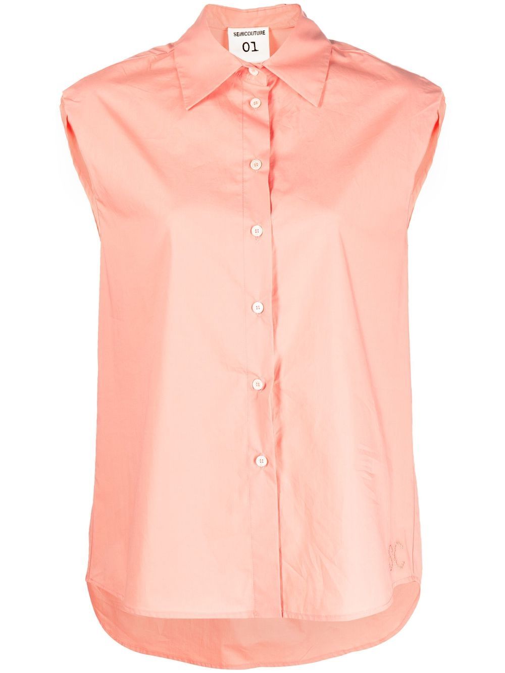 

Semicouture camisa sin mangas con botones - Rosado