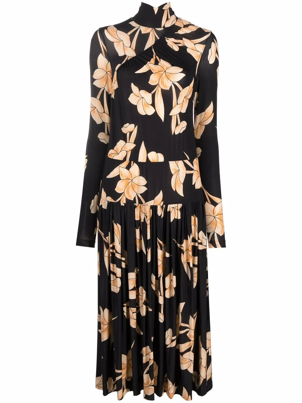 

colville vestido con estampado floral - Negro