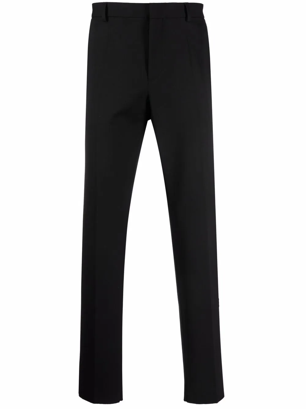 slim-fit pressed-crease tailored trousers