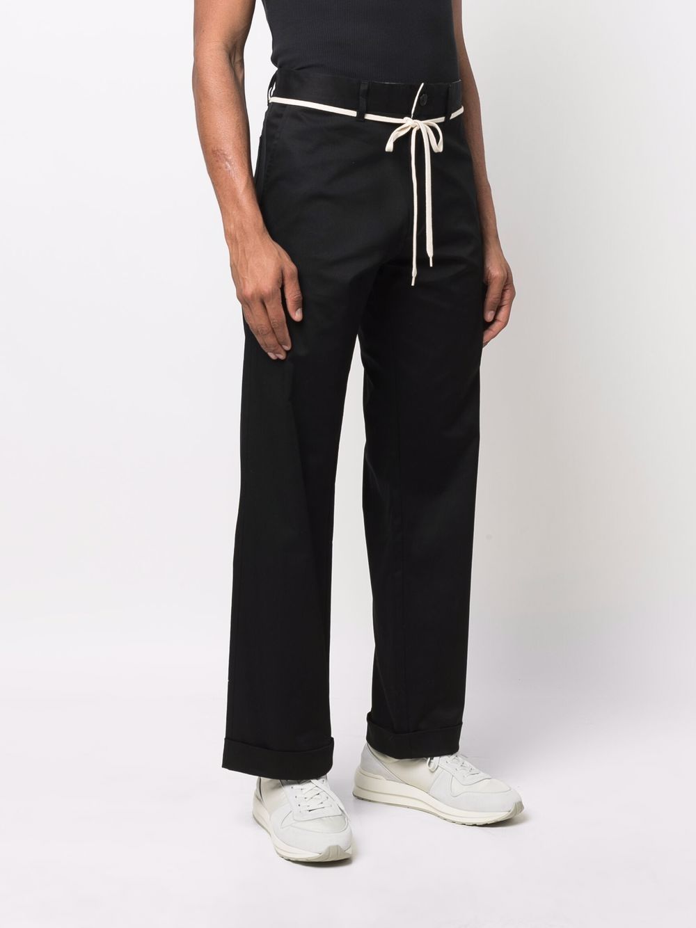 фото Société anonyme lace-belt trousers