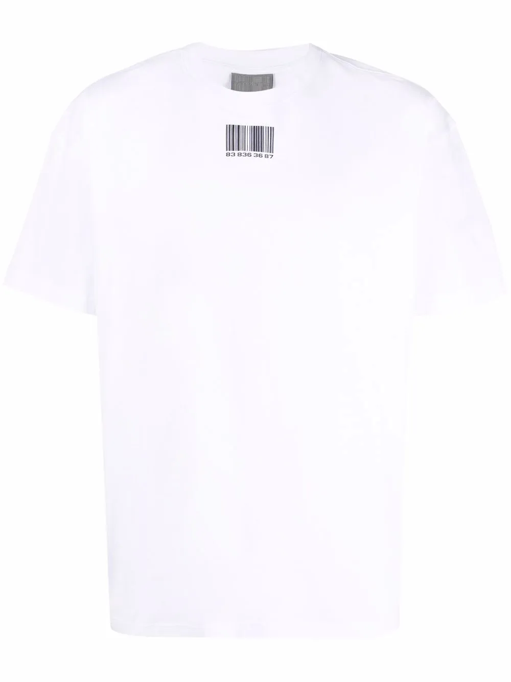 

VTMNTS playera con código de barras estampado - Blanco