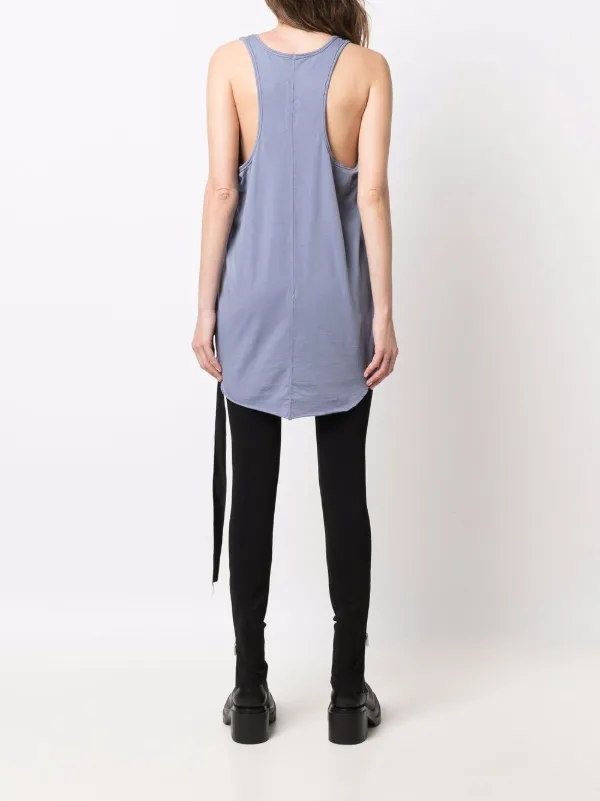Rick Owens DRKSHDW scoop-neck Cotton Tank | Blue | FARFETCH