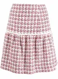 Ferragamo textured A-line skirt - White