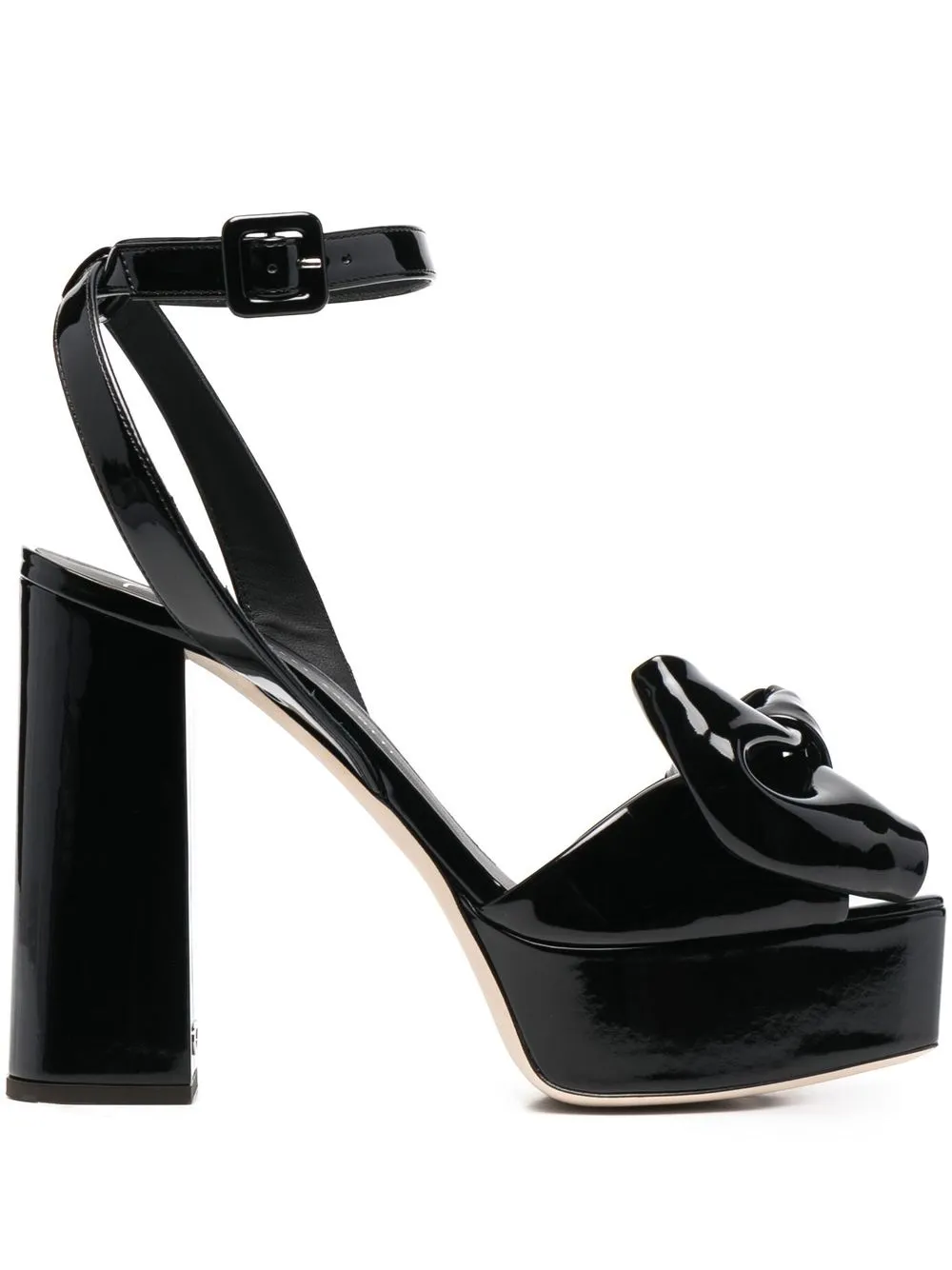 

Giuseppe Zanotti sandalias con moño y tacón de 70mm - Negro