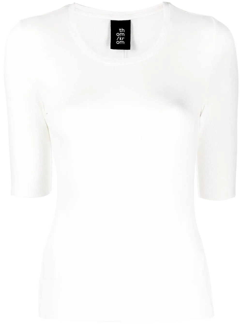 

Thom Krom scoop-neck fitted top - White