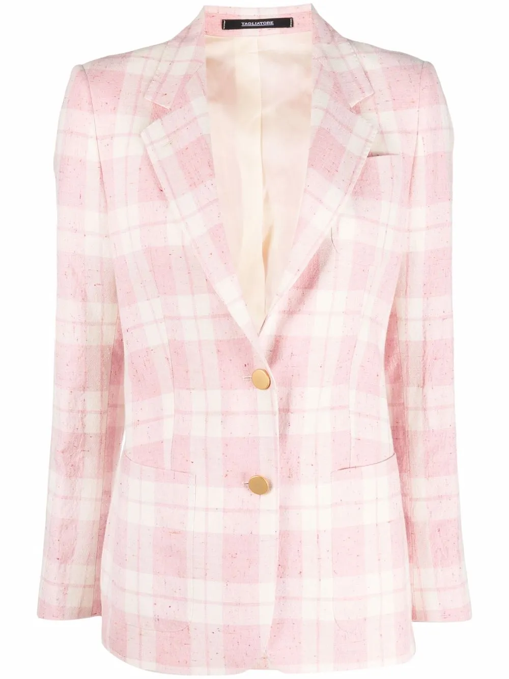 

Tagliatore Parigi checked blazer - Pink