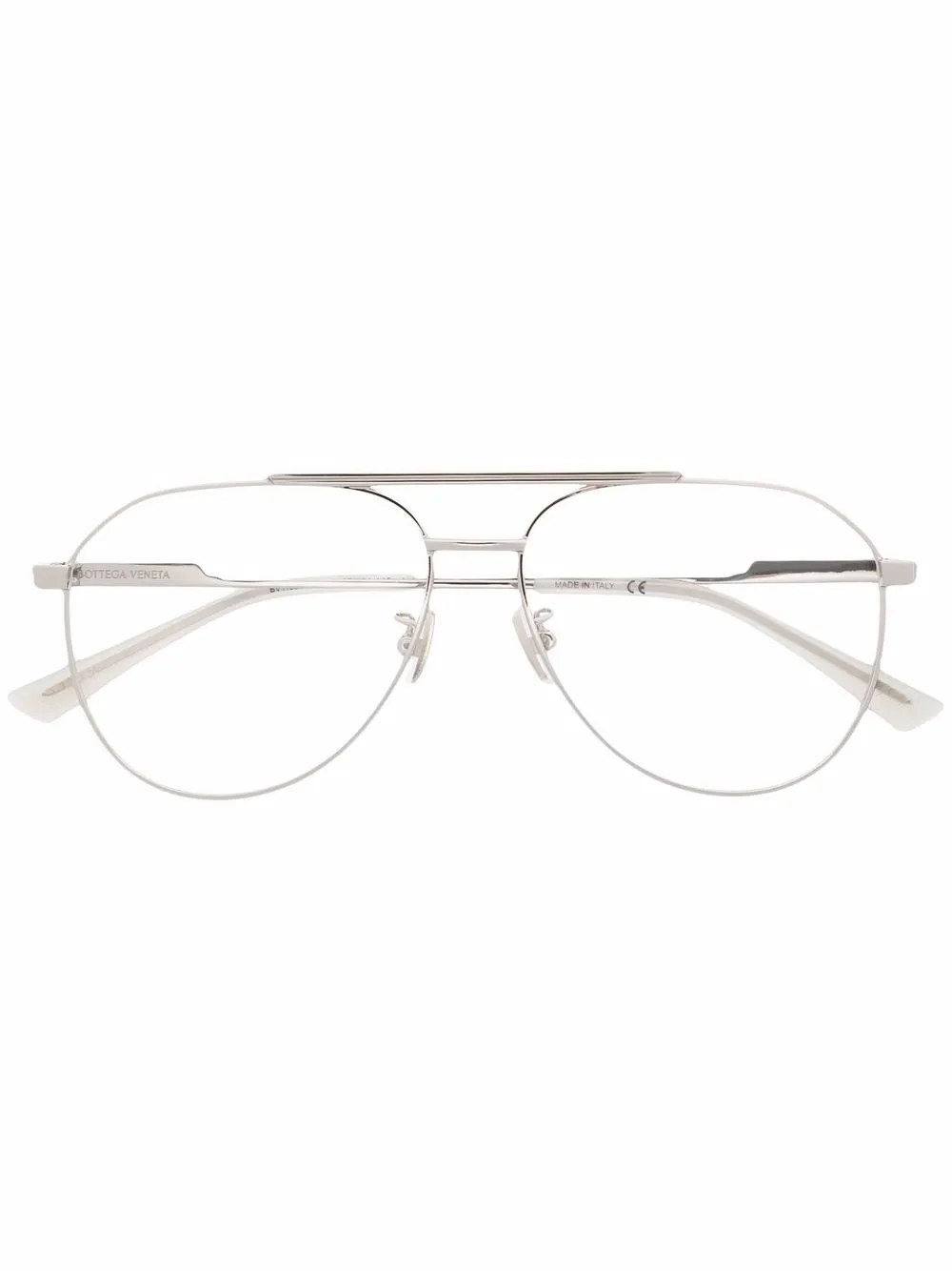 

Bottega Veneta Eyewear lentes con armazón estilo piloto - Plateado