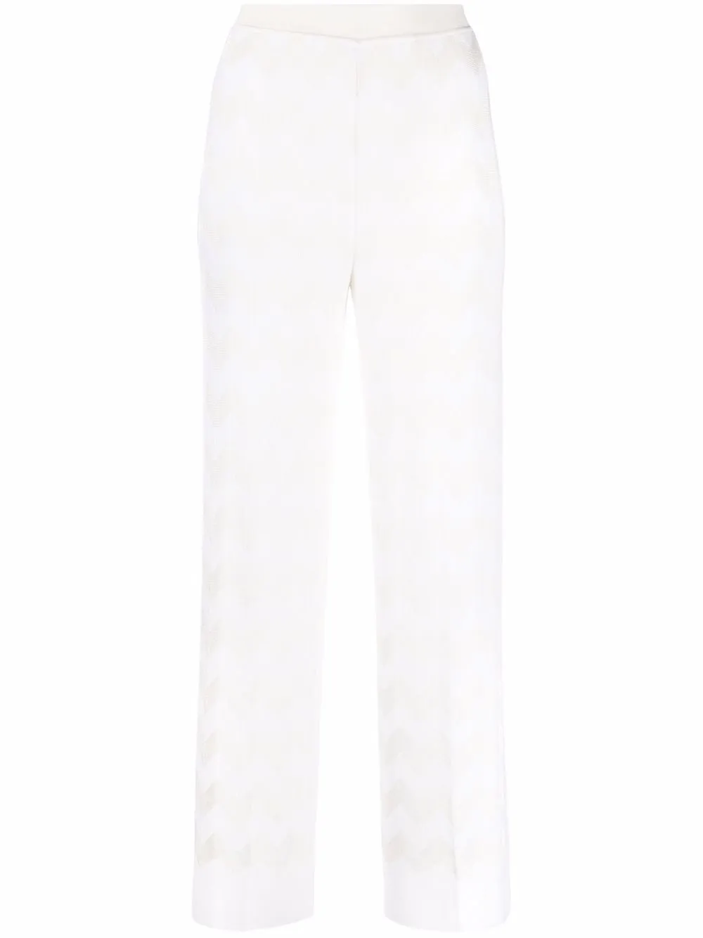 

Missoni chevron pattern knitted trousers - White