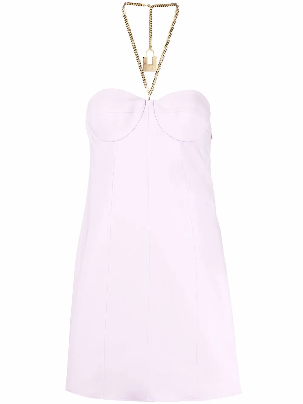 

Elisabetta Franchi vestido corto con cuello halter - Morado