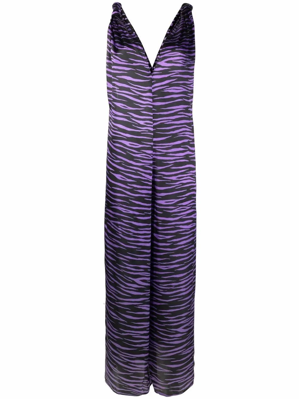 Antonella Rizza jumsuit Penelope con estampado de cebra - Negro