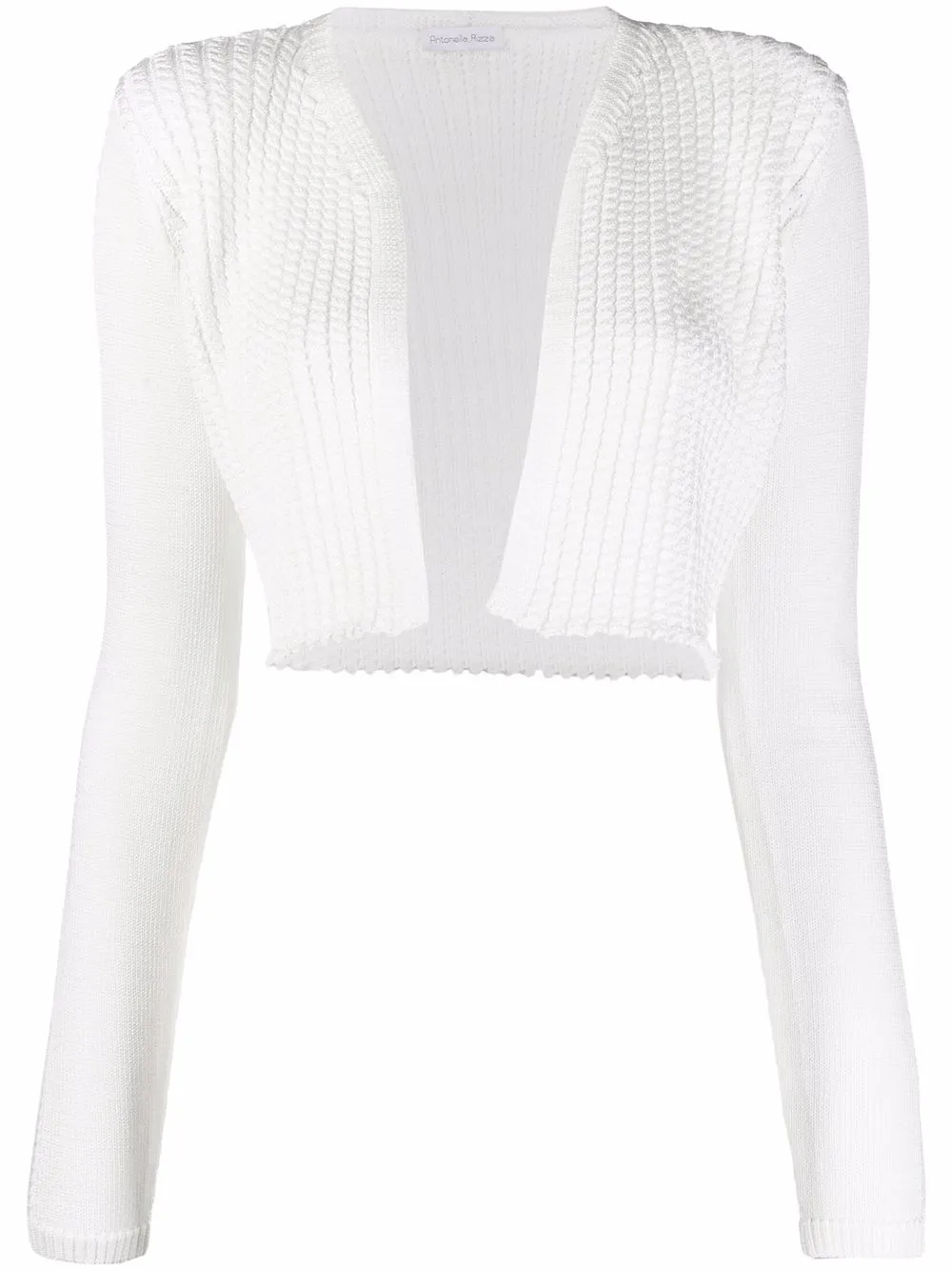 

Antonella Rizza cárdigan tejido de canalé con diseño abierto - Blanco