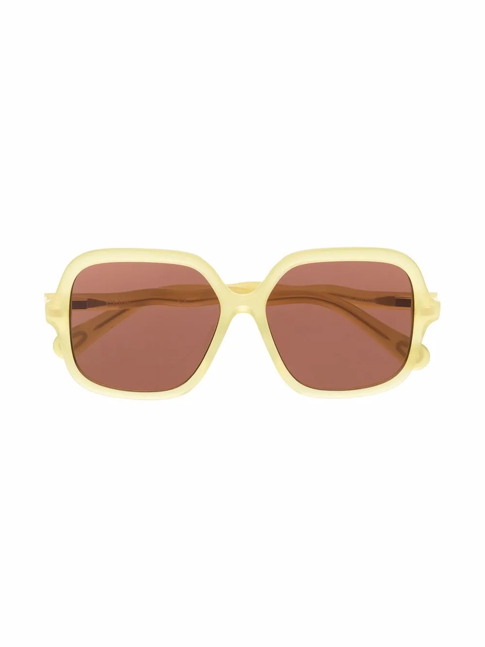 

Chloé Kids oversized-frame sunglasses - Yellow