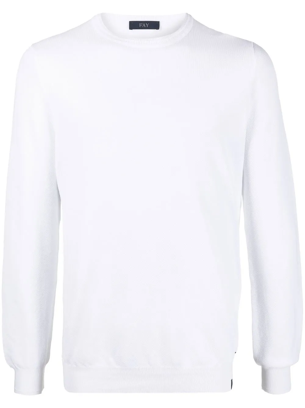 

Fay crew neck cotton jumper - White