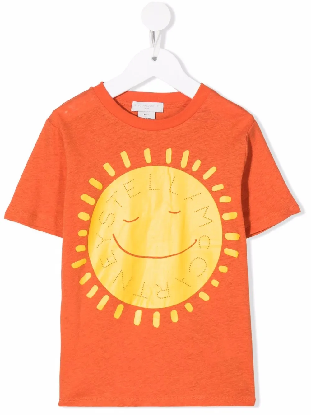 

Stella McCartney Kids playera manga corta con sol estampado - Naranja
