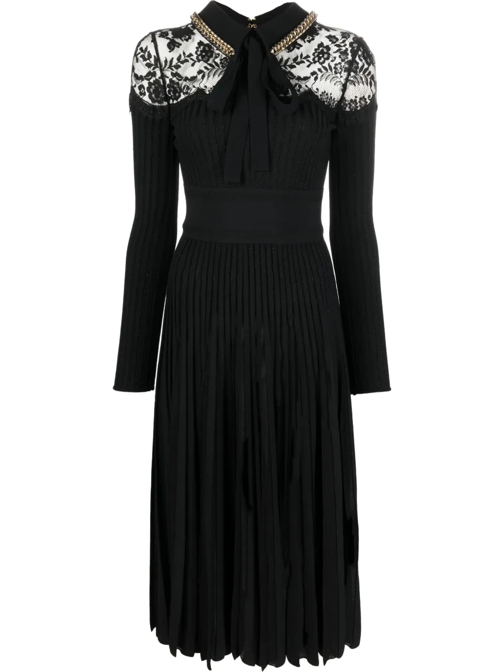 

Elie Saab lace-detail knit dress - Black