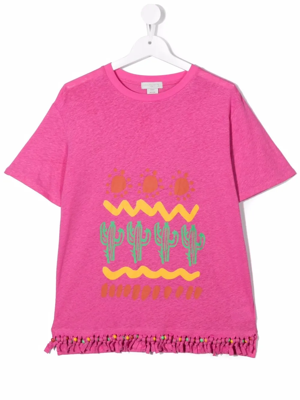 

Stella McCartney Kids playera bordada con cuello redondo - Rosado