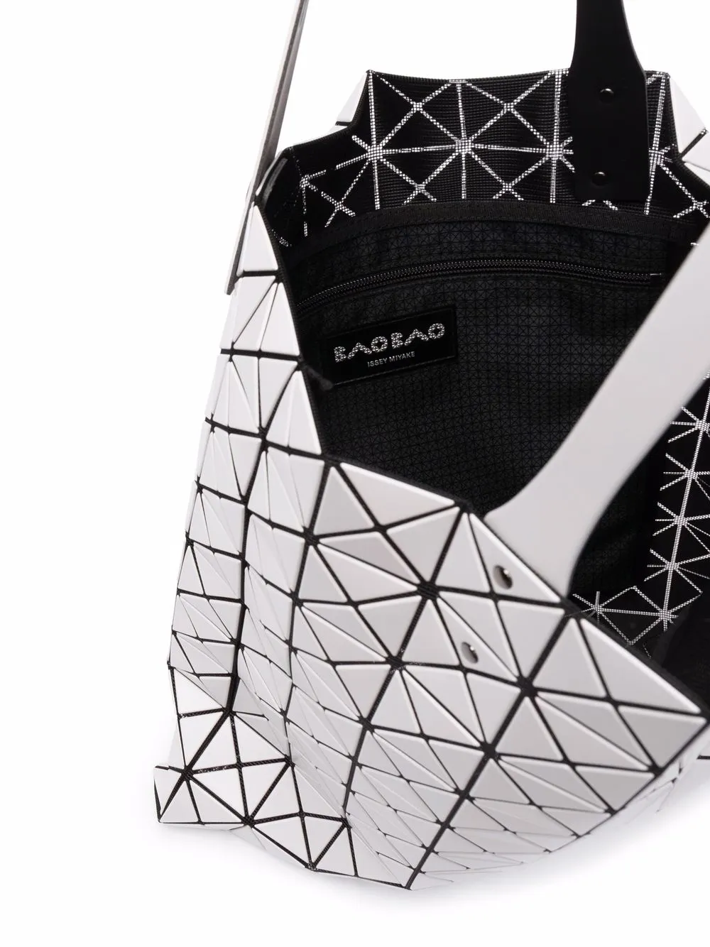 Prism geometric-panel tote bag