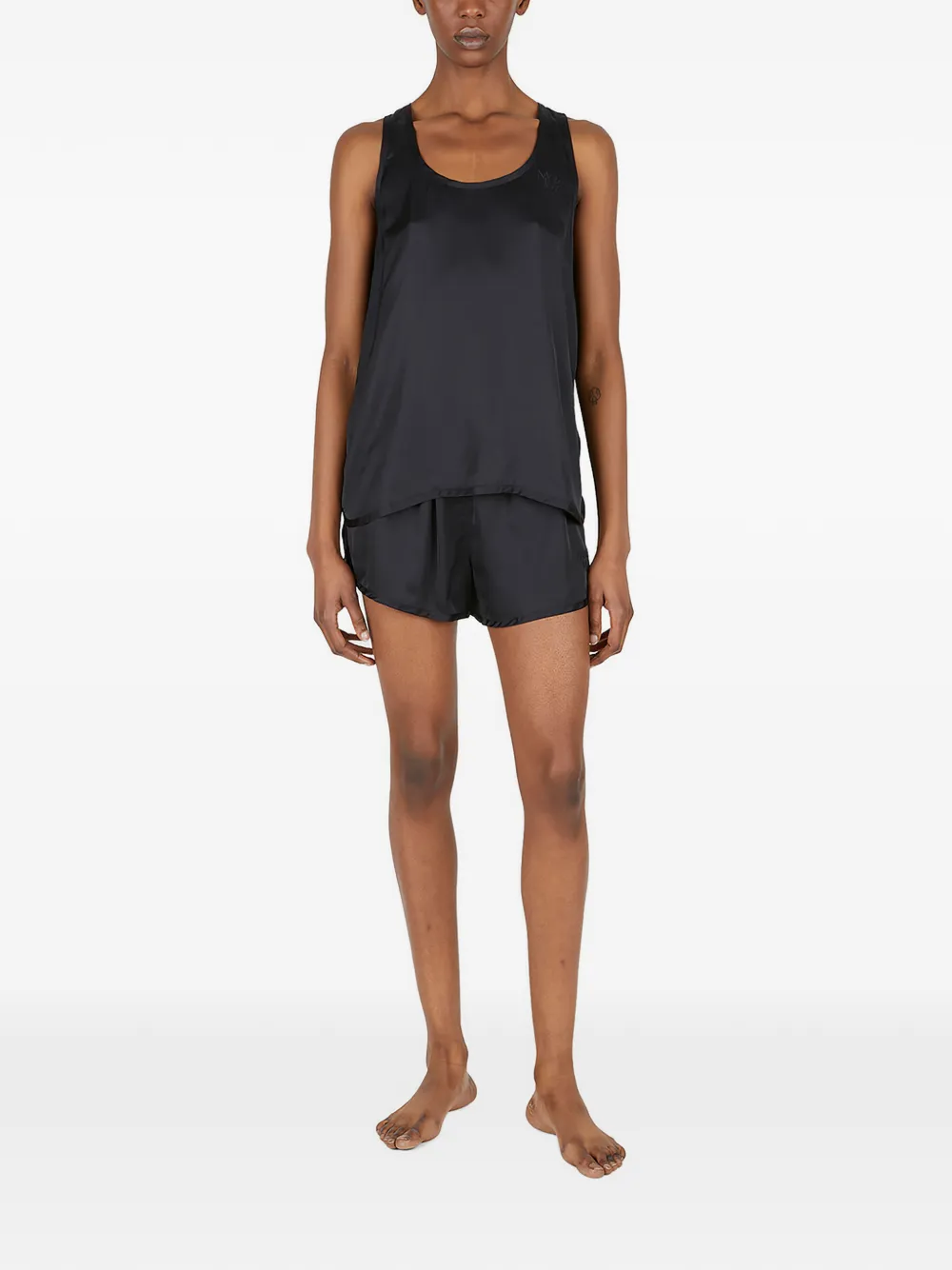  More Joy Shorts Mit Abgerundetem Saum   Schwarz 