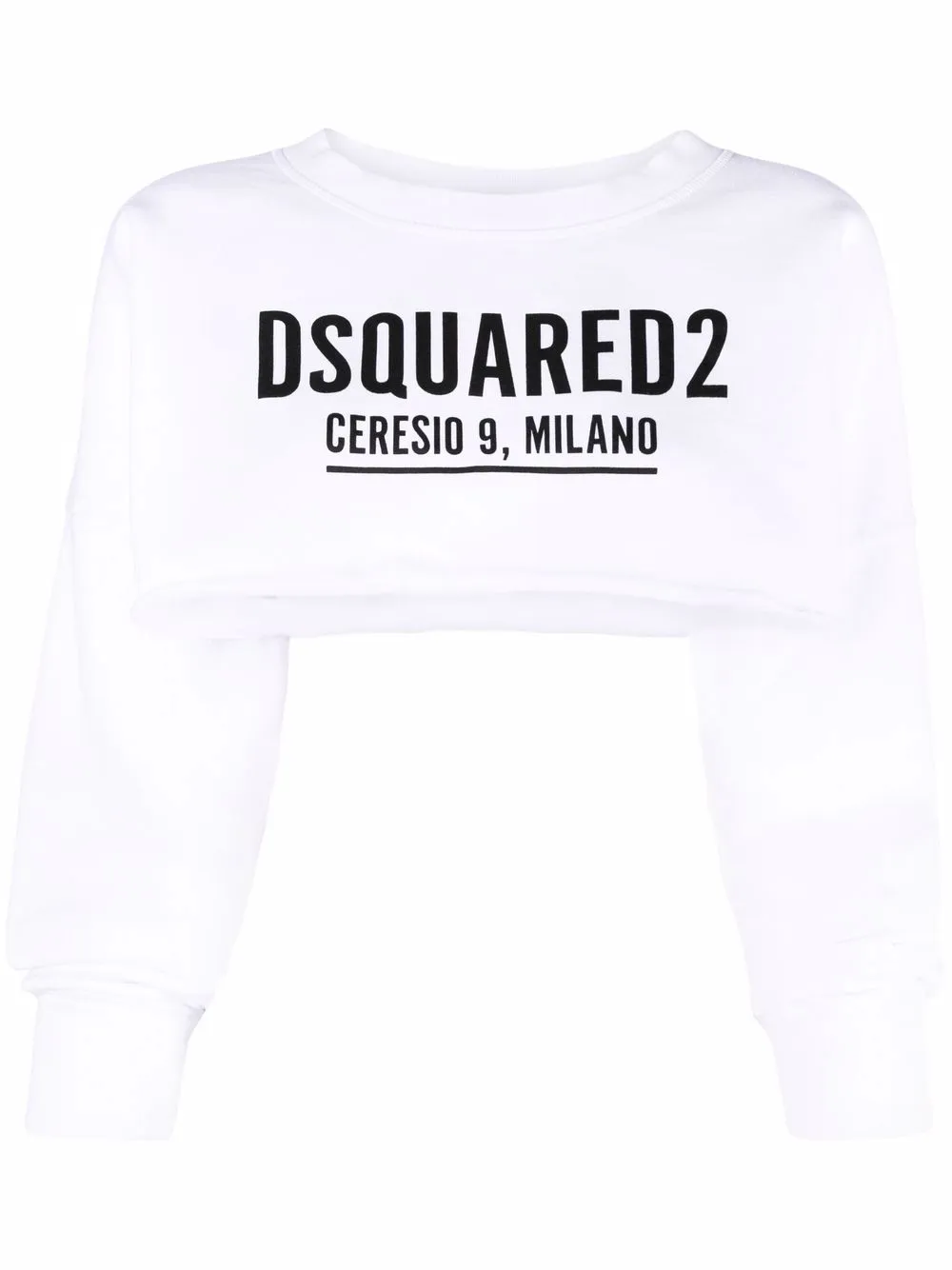 

Dsquared2 logo-print cropped sweatshirt - White