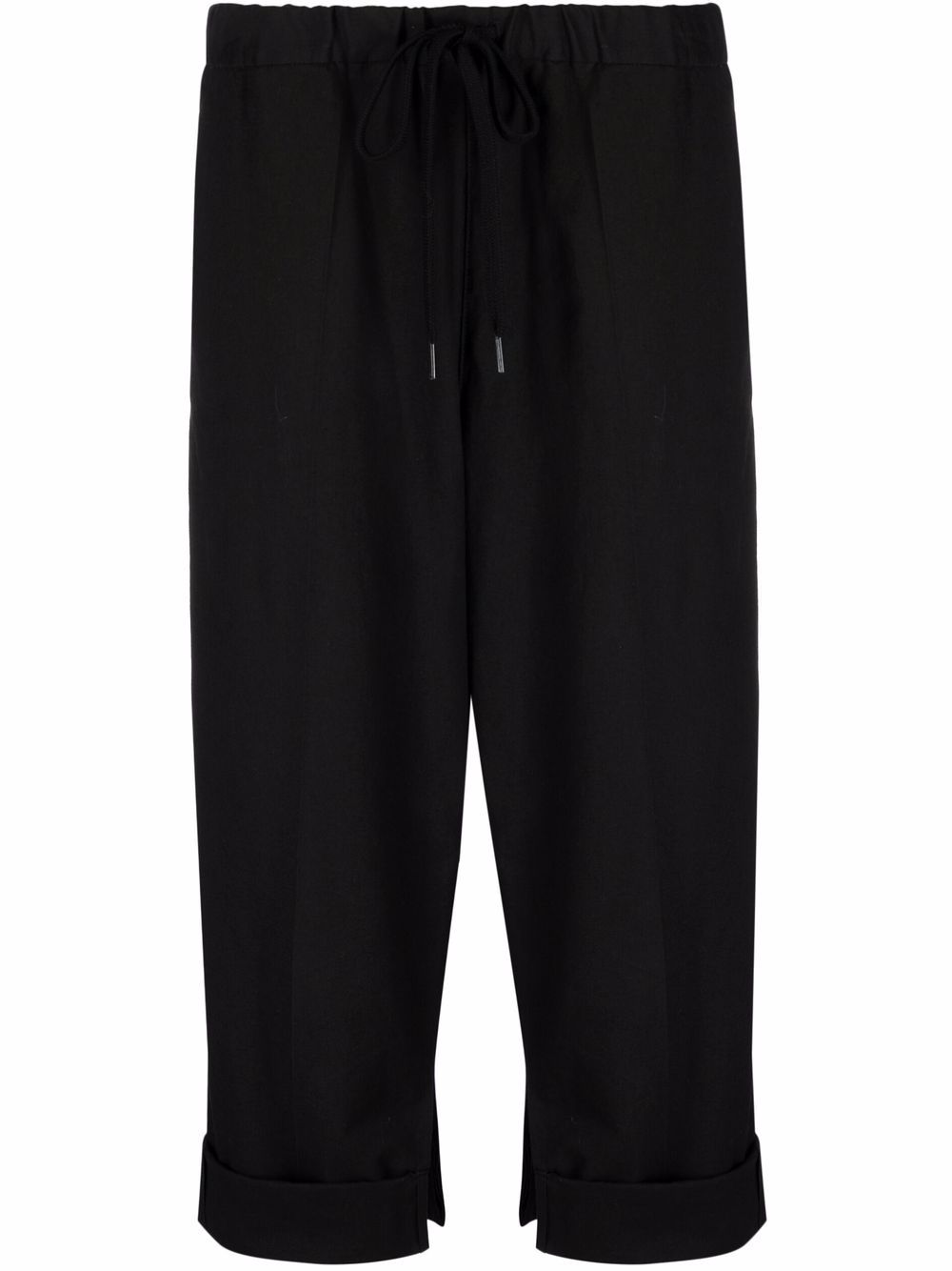 

MM6 Maison Margiela pantalones capri con detalle de abertura - Negro