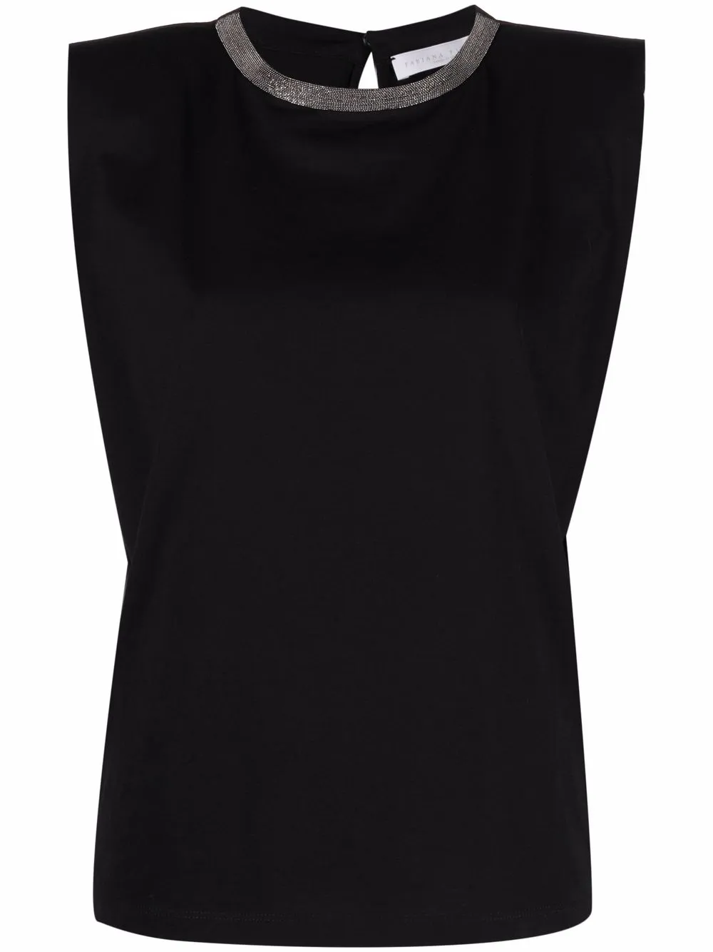 

Fabiana Filippi contrast-trim cotto tank top - Black