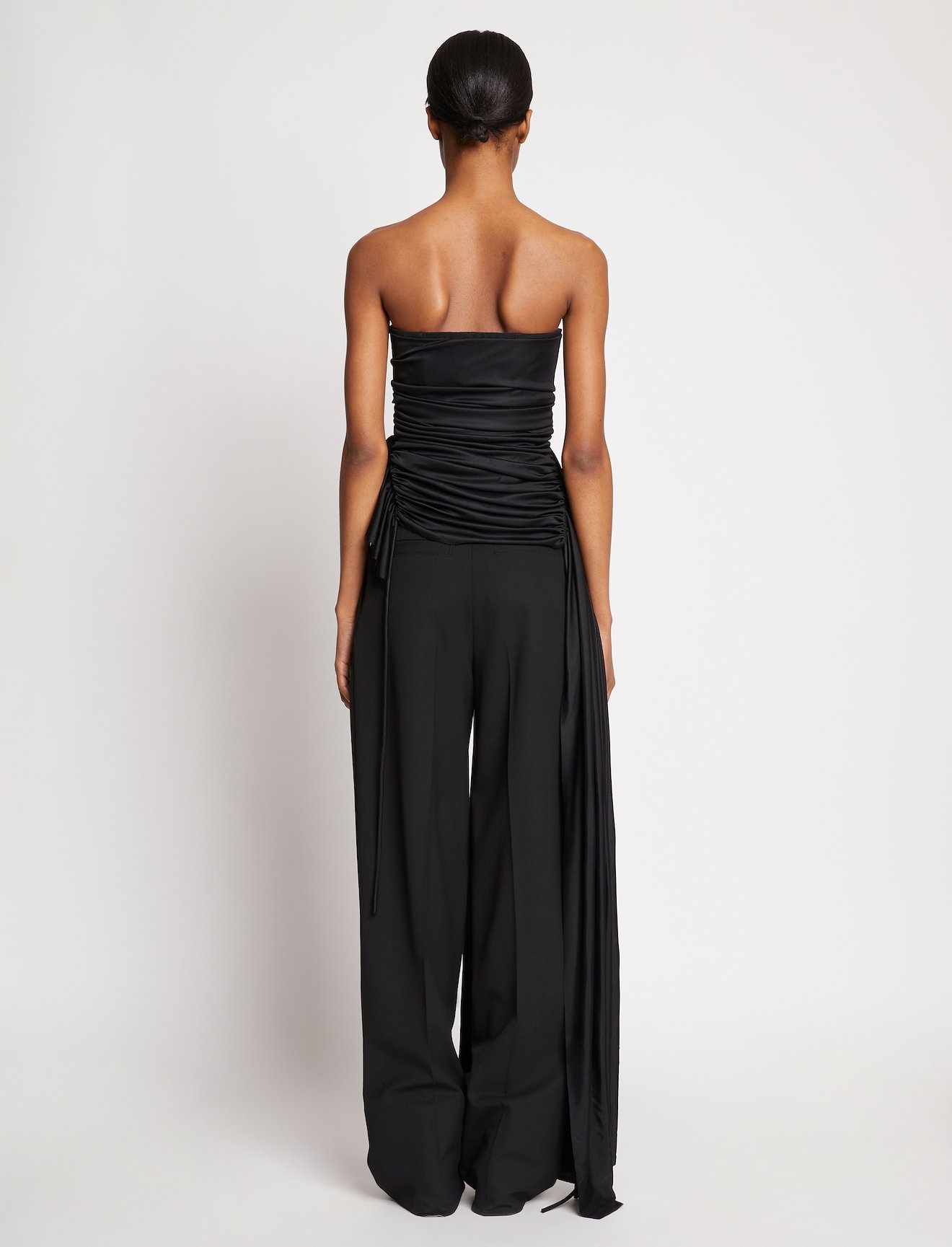 Shiny Viscose Jersey Strapless Top #2