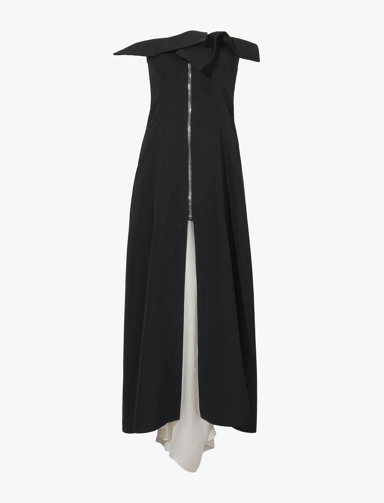 Matte Viscose Crepe Strapless Dress #4