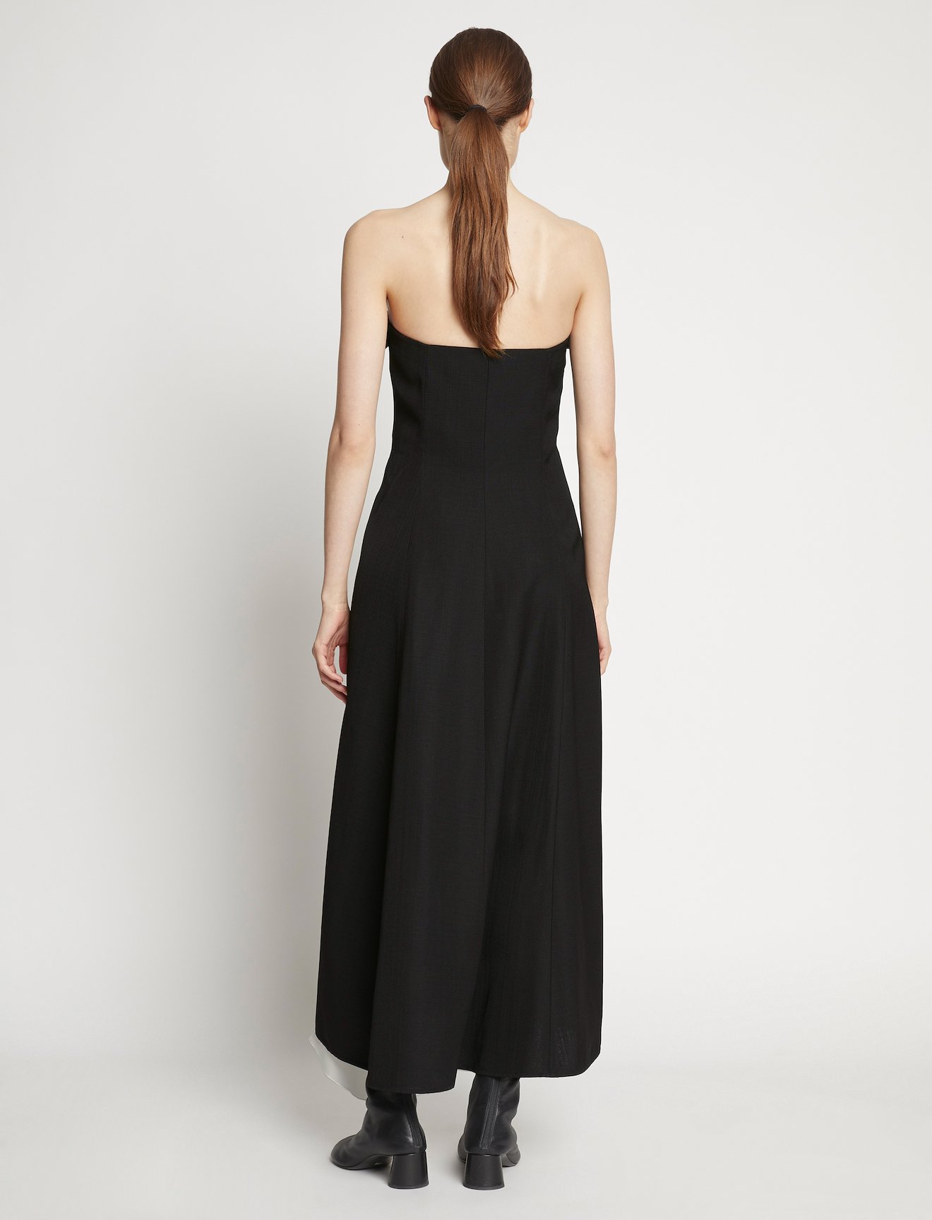 Matte Viscose Crepe Strapless Dress #2