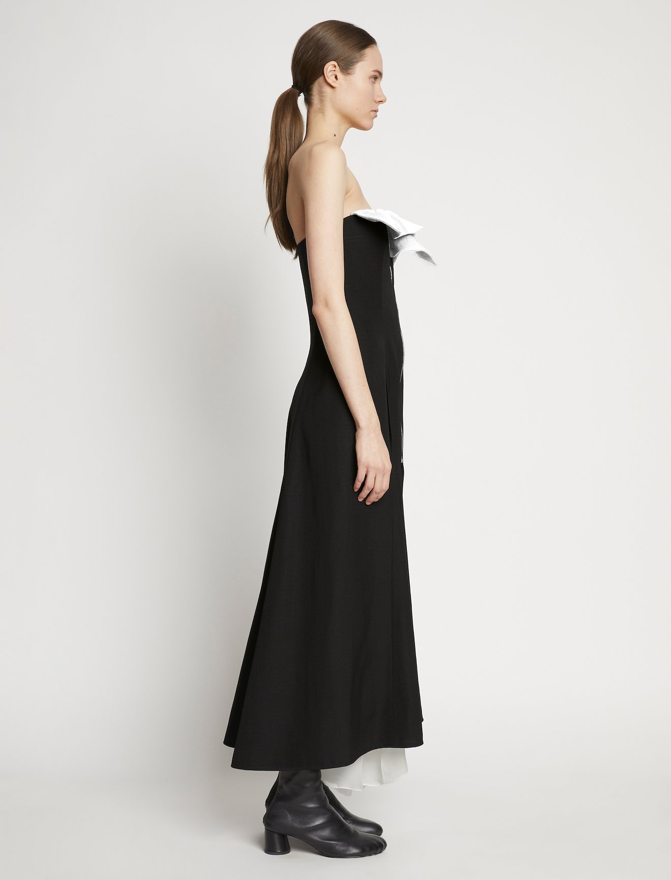 Matte Viscose Crepe Strapless Dress #1