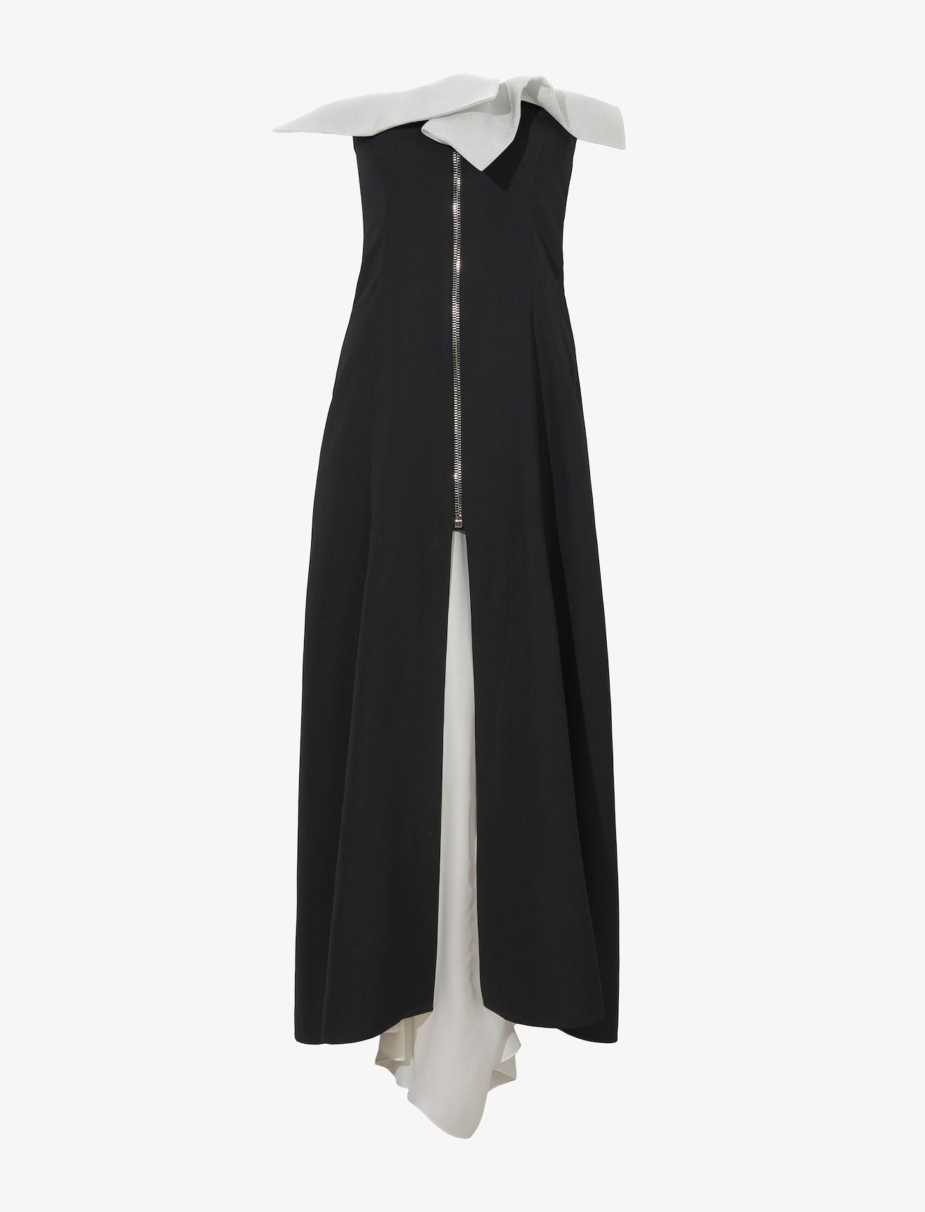 Matte Viscose Crepe Strapless Dress #4