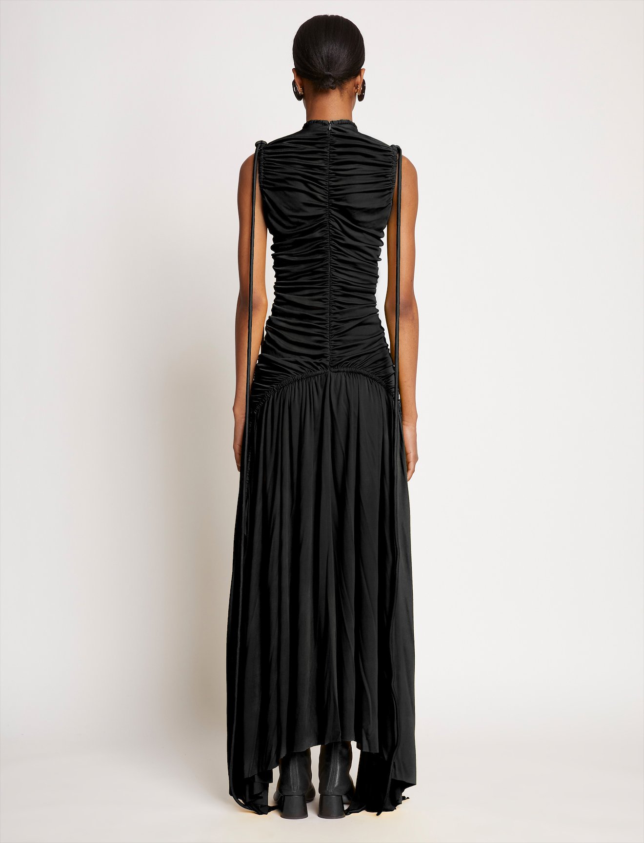 Viscose Jersey Sleeveless Ruched Dress #2