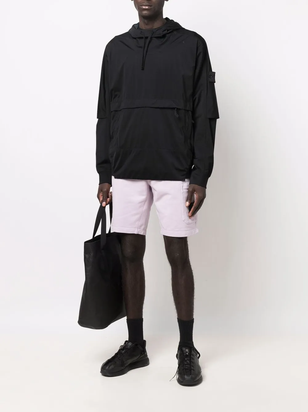Stone Island logo-patch track shorts | Track & Running Shorts | Image 2