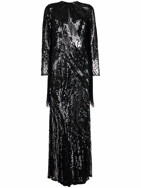 Elie Saab vestido de fiesta largo con cuentas