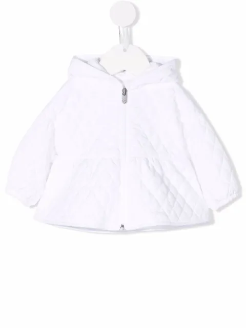 Il Gufo quilted zip-up hooded jacket