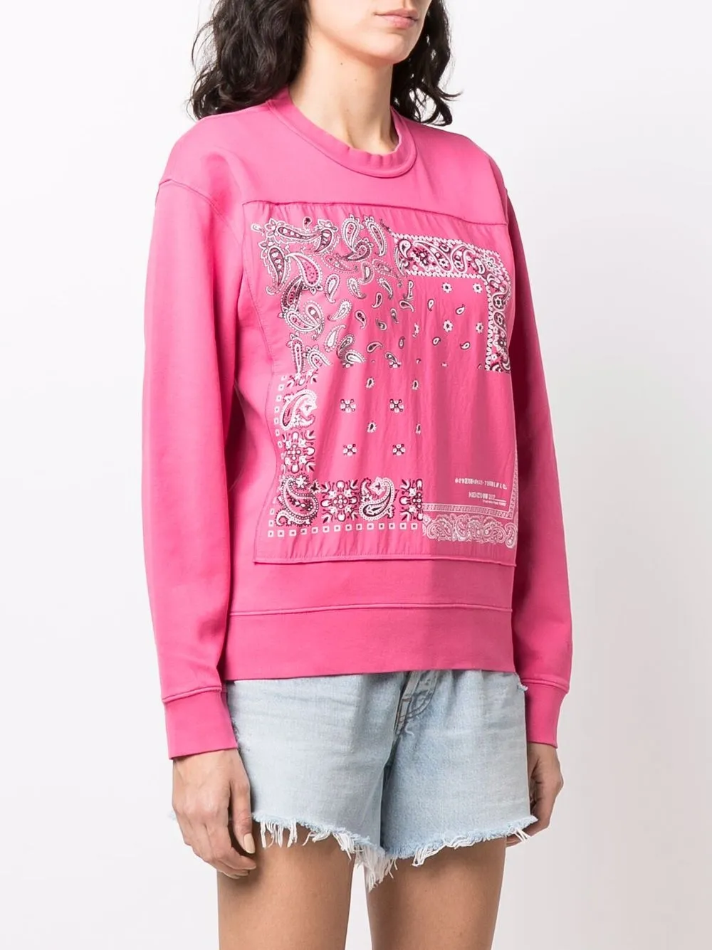 Kenzo long-sleeved bandana-panel Sweatshirt - Farfetch